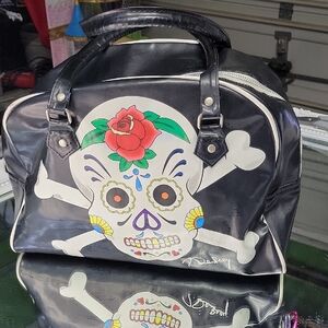 Dempsey sugar skull large bowling ball style purse.  Excellent Condition